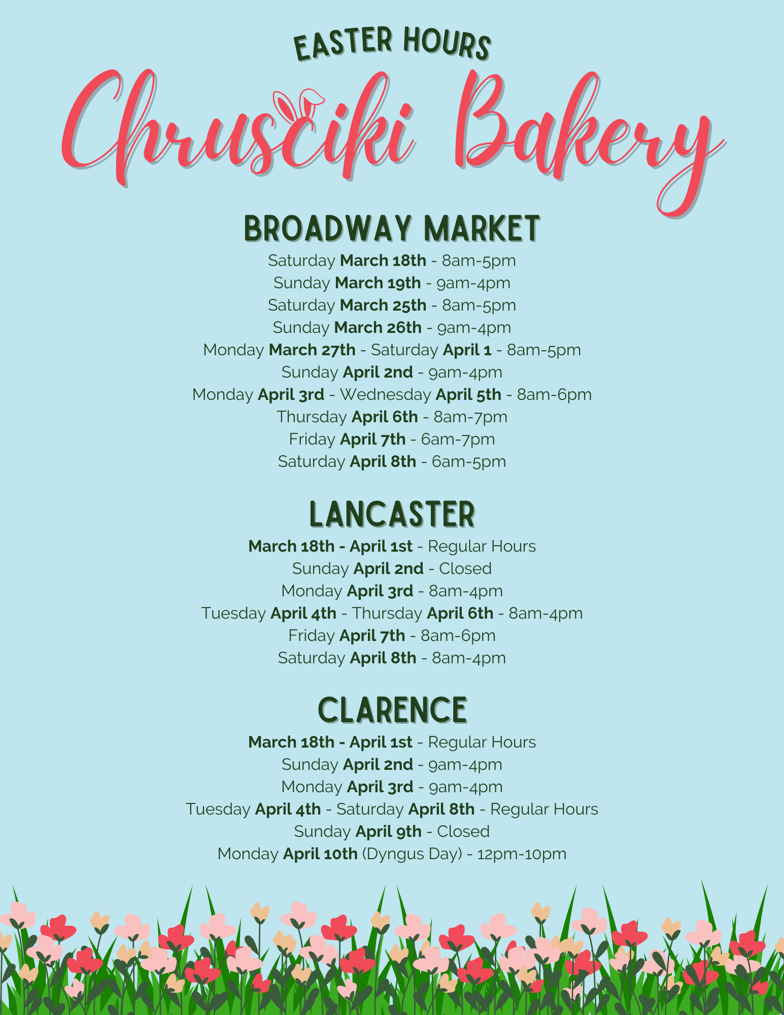Easter Hours